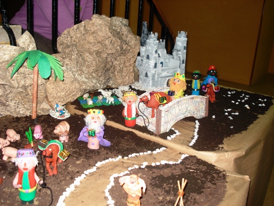  Los Tres Reyes Magos pasando por el puente camino del Portal